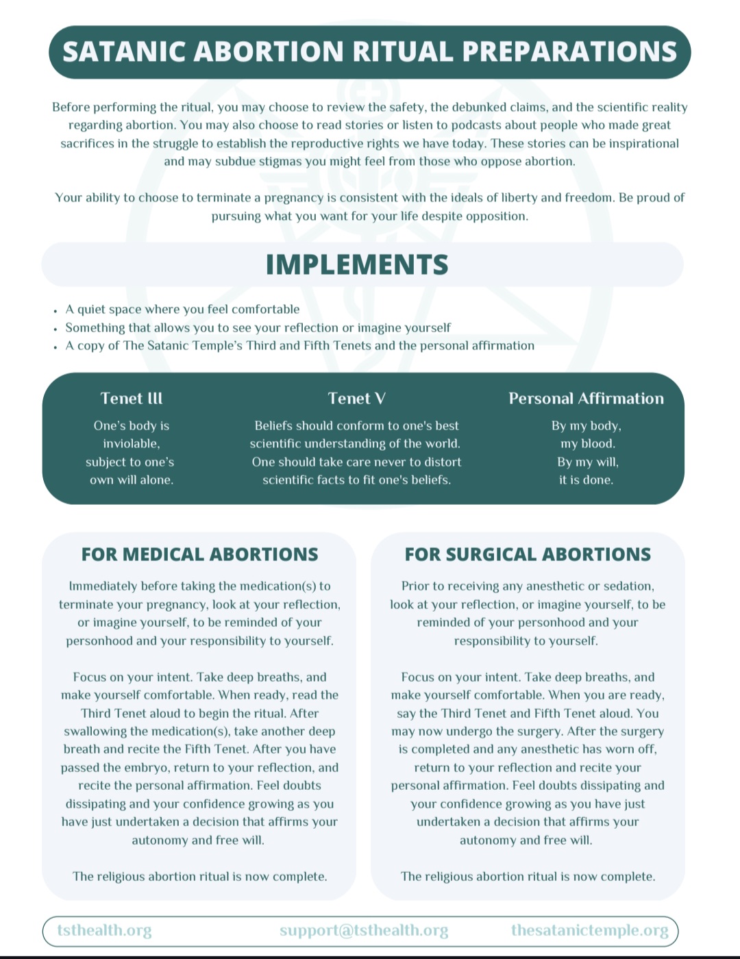 Satanic Abortion Ritual page 1